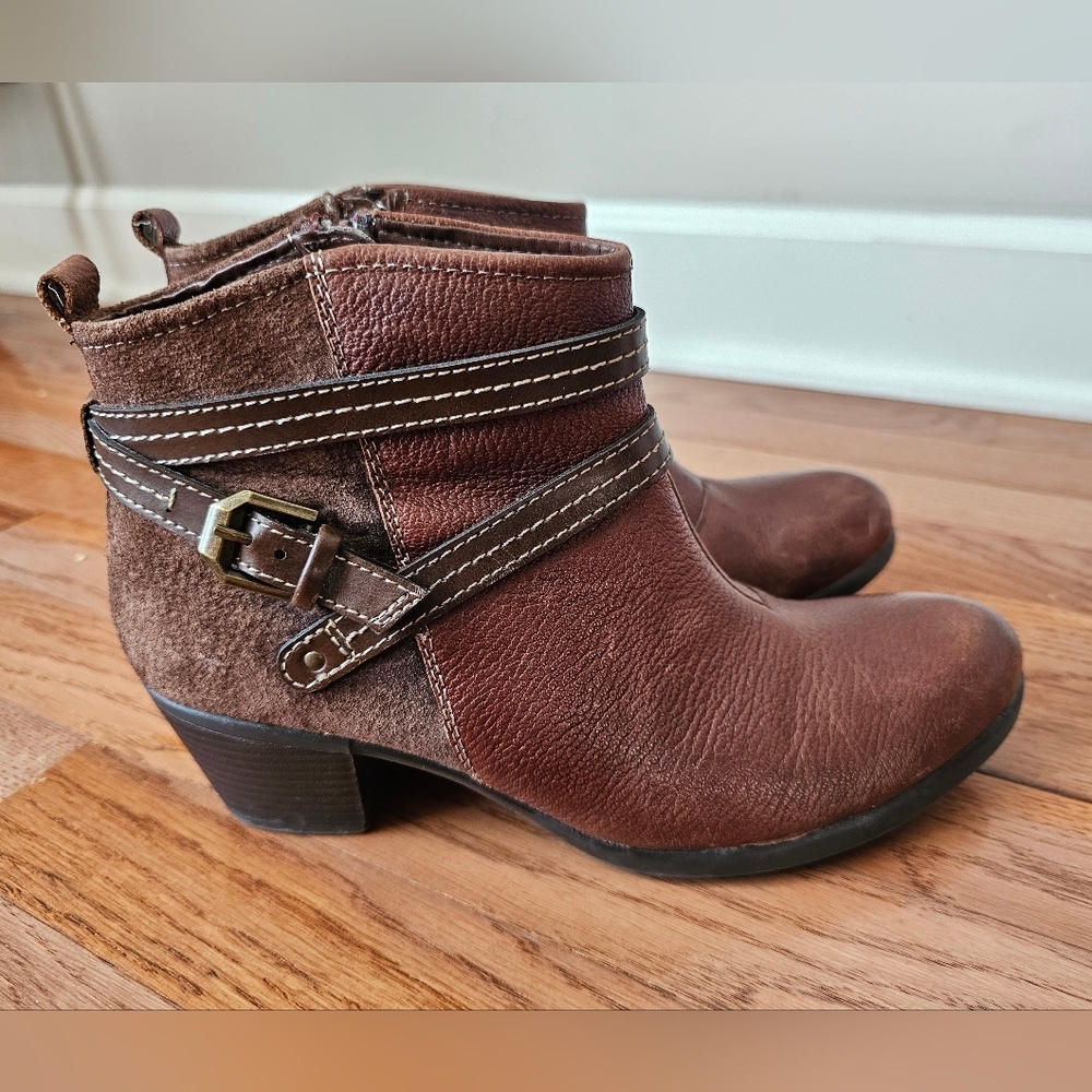 Earth Origins "Raven" Ankle Booties in Brown
